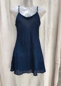 20158. Navy Blue Sheer Slip Dress