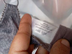 Comfortable Grey Bra - Front &amp; Back View