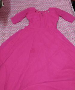 Beautiful Pink Anarkali Gown