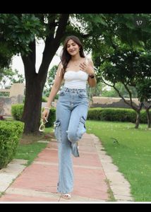 Wide Leg Denim Jeans