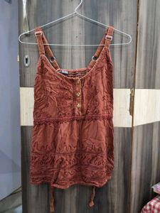 boho embroidered cami top
