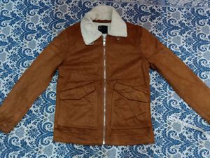 berksha Brown Sherpa Lined Jacket
