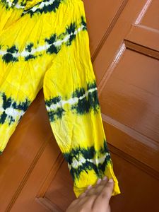Yellow Tie-Dye Kurta