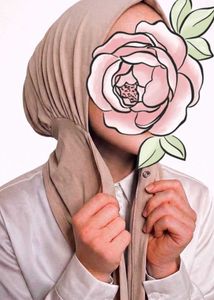 Ready made hijab. Solid Brown