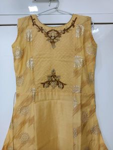 Elegant Yellow Anarkali Suit