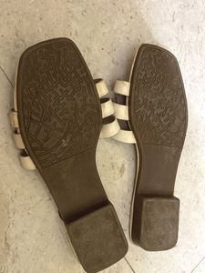 Stylish White Slide Sandals