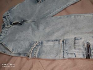 💙 Trendy Light Blue Cargo Style Jeans 💙💙