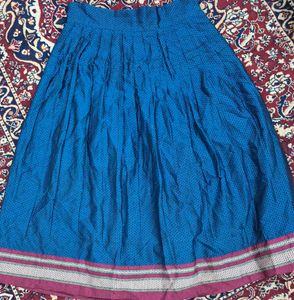 Blue Printed Ethnic Skirt with top