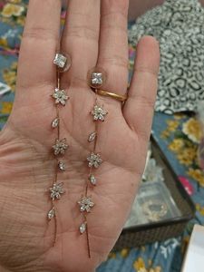 Elegant Floral Drop Earrings Unused