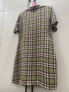 Plaid Double-Breasted Blazer Dress