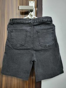 Gray Denim Bermuda Shorts