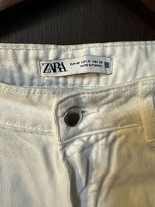 ZARA Stylish White Denim Jeans