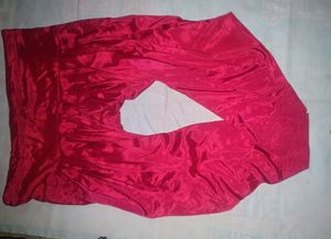 creap silk red suit Embroidery+dupatta