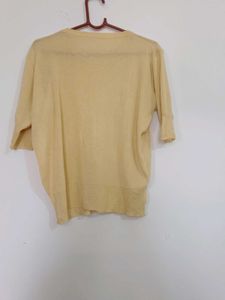 Soft Yellow Crew Neck Top