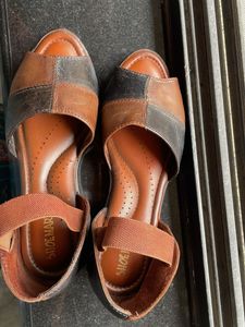 Brown Leather Flats 36 Size