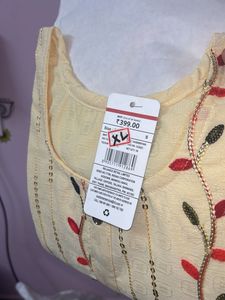 Elegant Cream Kurta with Sequins