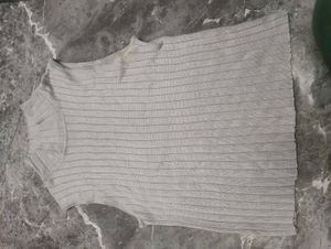 Knit Sleeveless Turtle Neck &amp; Crochet Halter Top