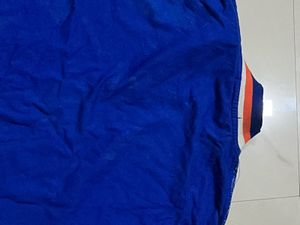 Men's Blue Printed Full Sleeve T-Shirt