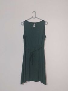 Dark Green Broderie Anglaise Dress