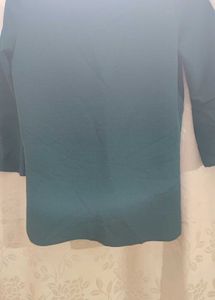Elegant Teal Bell Sleeve Top