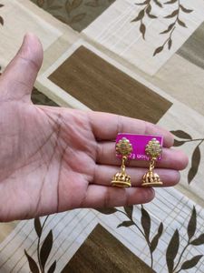 Gold Tone Jhumka Earrings