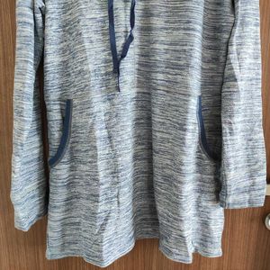 Aventura Brand Rolled Up Coller Blue Tshirt Dress