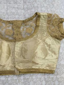 Elegant Gold Embroidered Blouse