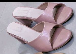 Mauve Block Heels