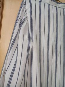 Recap Women's Striped Tie Neck Top || Size L