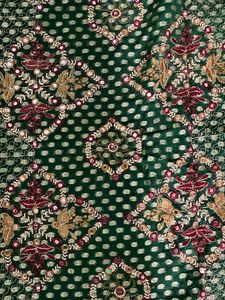 Exquisite Green Embroidered Saree