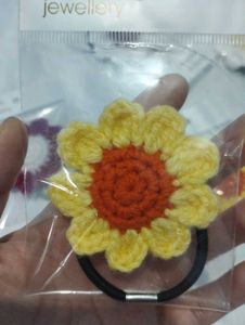 Handmade Flower Hair Ties - Set of 9