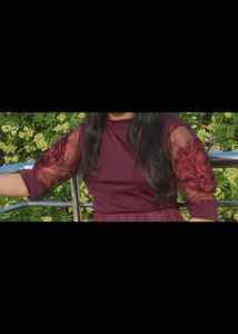 Purple Floral Sleeve Top