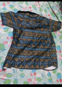 Men's Short Sleeve Geometric Print Shirt