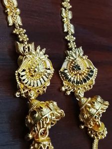 Exquisite Gold Jhumka Earrings