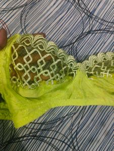Vibrant Lime Green Lace Lingerie Set
