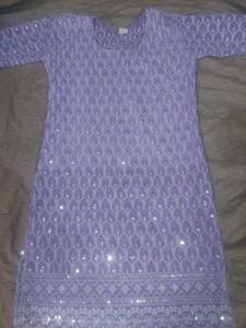 Elegant Lavender Kurta with Sequins