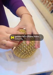 Sparkling Round Evening Clutch