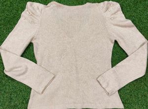 Elegant Pearl Embellished Cardigan