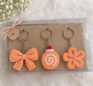 Set of 3 Handmade Crochet Keychains