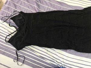 Forever 21 Elegant Black Lace Maxi Dress