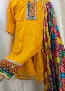 Heavy Yellow Patiala Suit Salwar Set