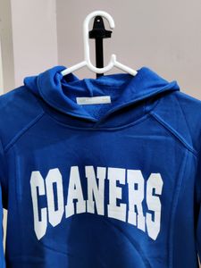 💥BUY1GET1💥 blue hooded sweatshirt with "COANERS"