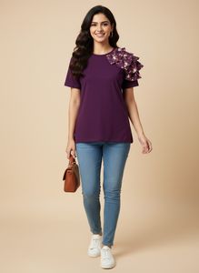 Purple Layered Top