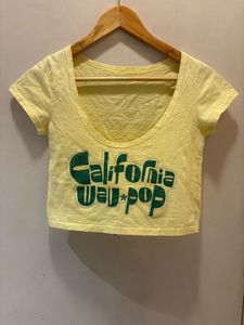 Yellow California WayPOP Crop T-Shirt