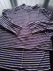 Navy &amp; White Striped Co-ord Set
