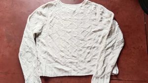 Cream Cable Knit Sweater
