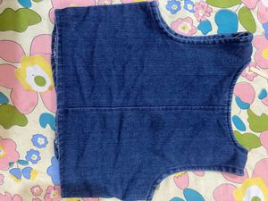 Vintage Denim Crop Vest