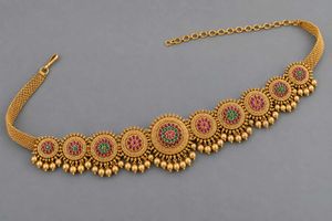 kushal's Antique Kundan Gold Finish Kamarband