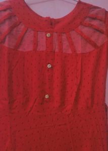 Elegant Red Ethnic Gown