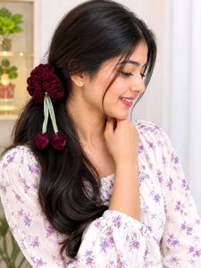 Scrunchies with Flower Charms 3